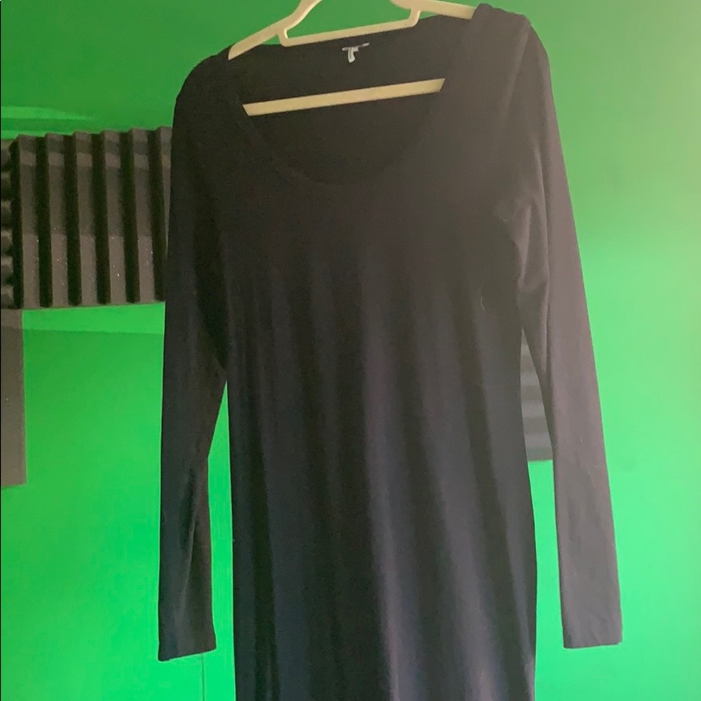 Black maxi dress with long sleeves